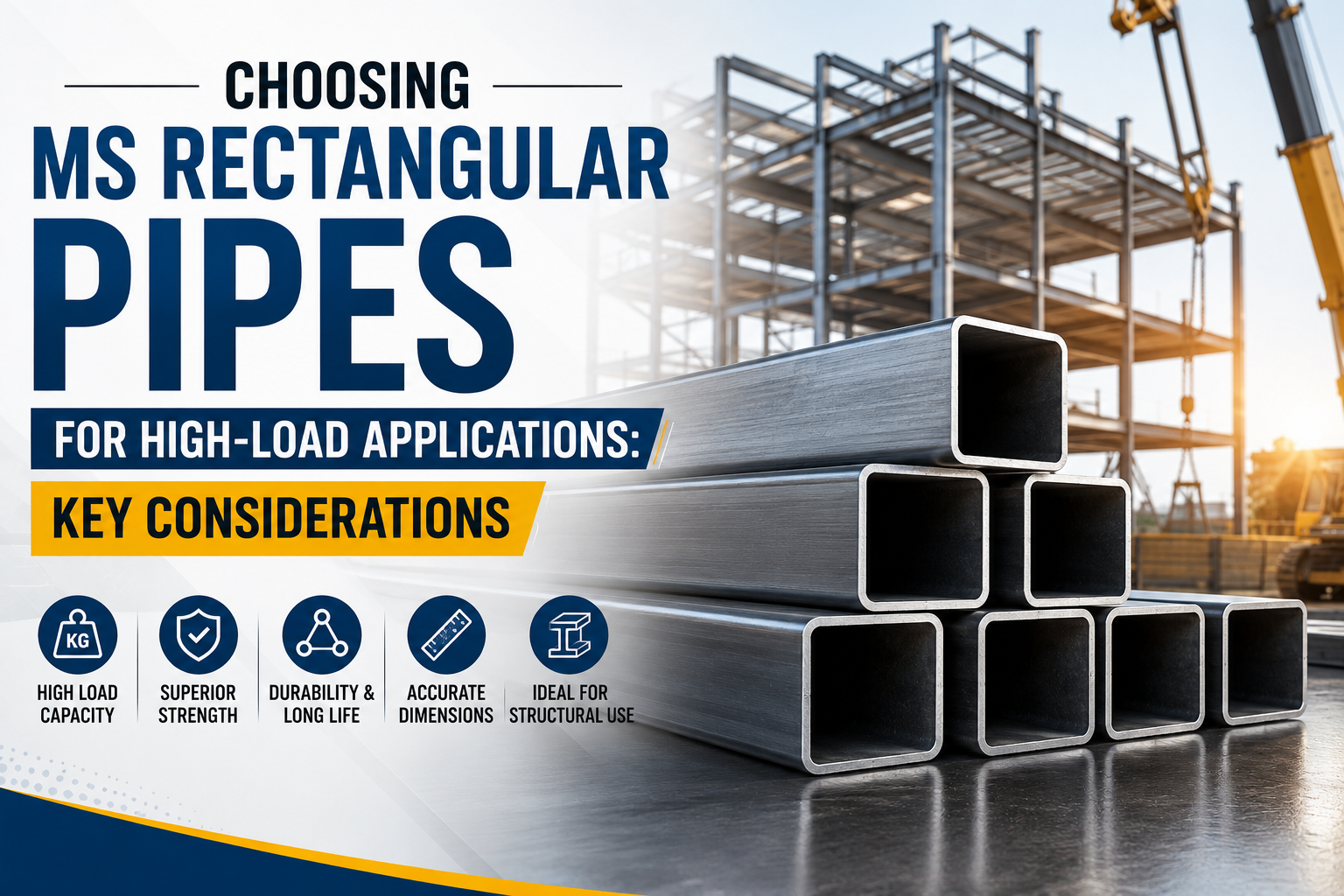 Buy MS Rectangular Pipes At Best Prices